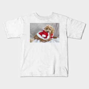 Maltipoo Santa Kids T-Shirt